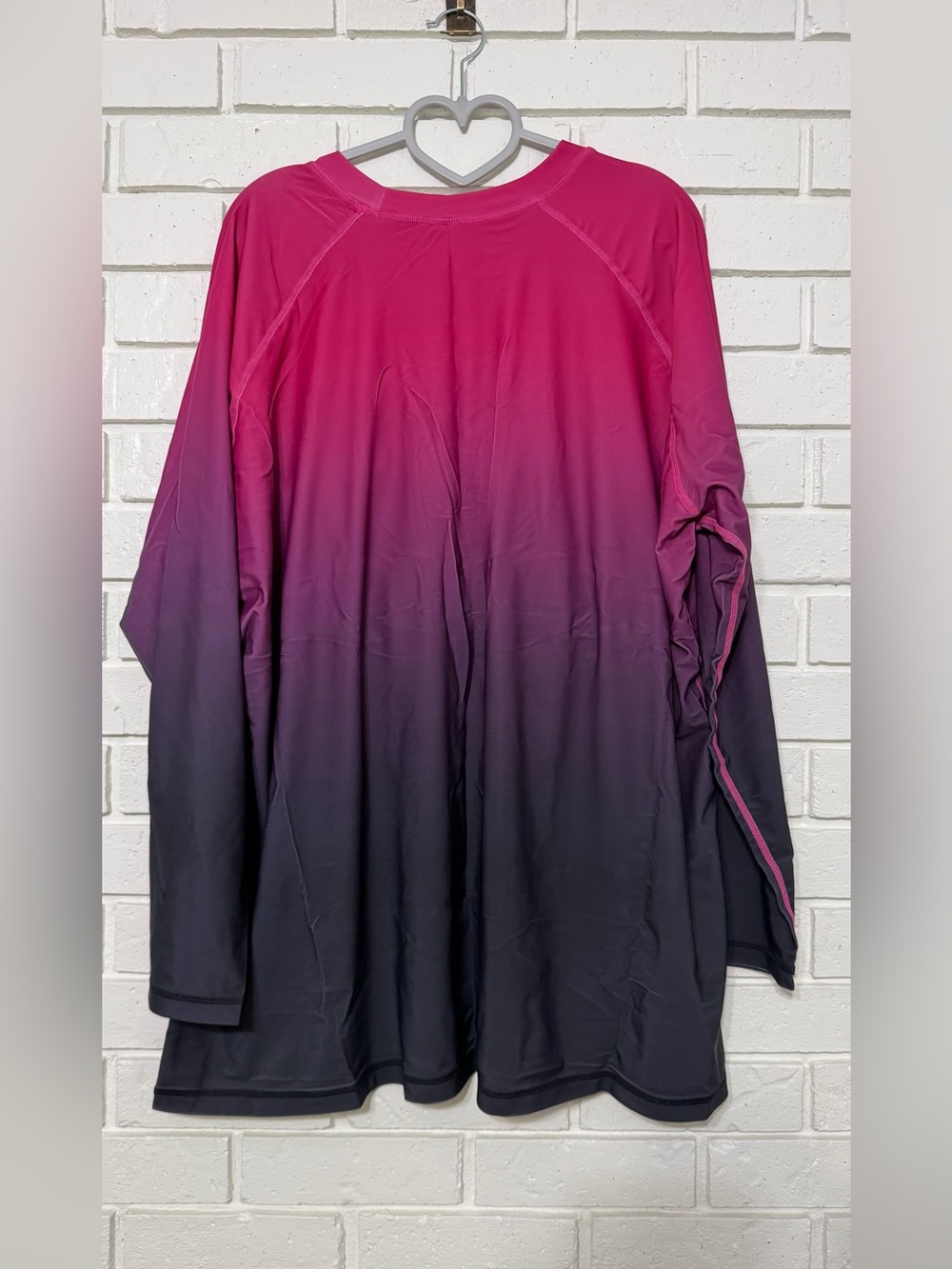 NWT Halcurt 4X Pink Ombre Long Sleeve Swim Shirt & Swim Shorts Set - Picture 2 of 8